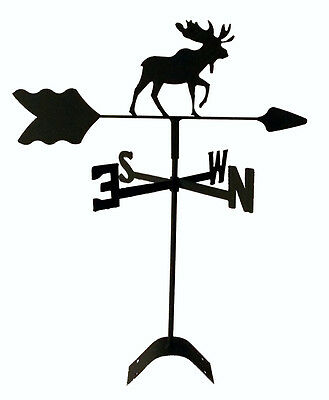 Moose Roof Mount  Weathervane Black Wrought Iron Look Made In Usatls1030rm