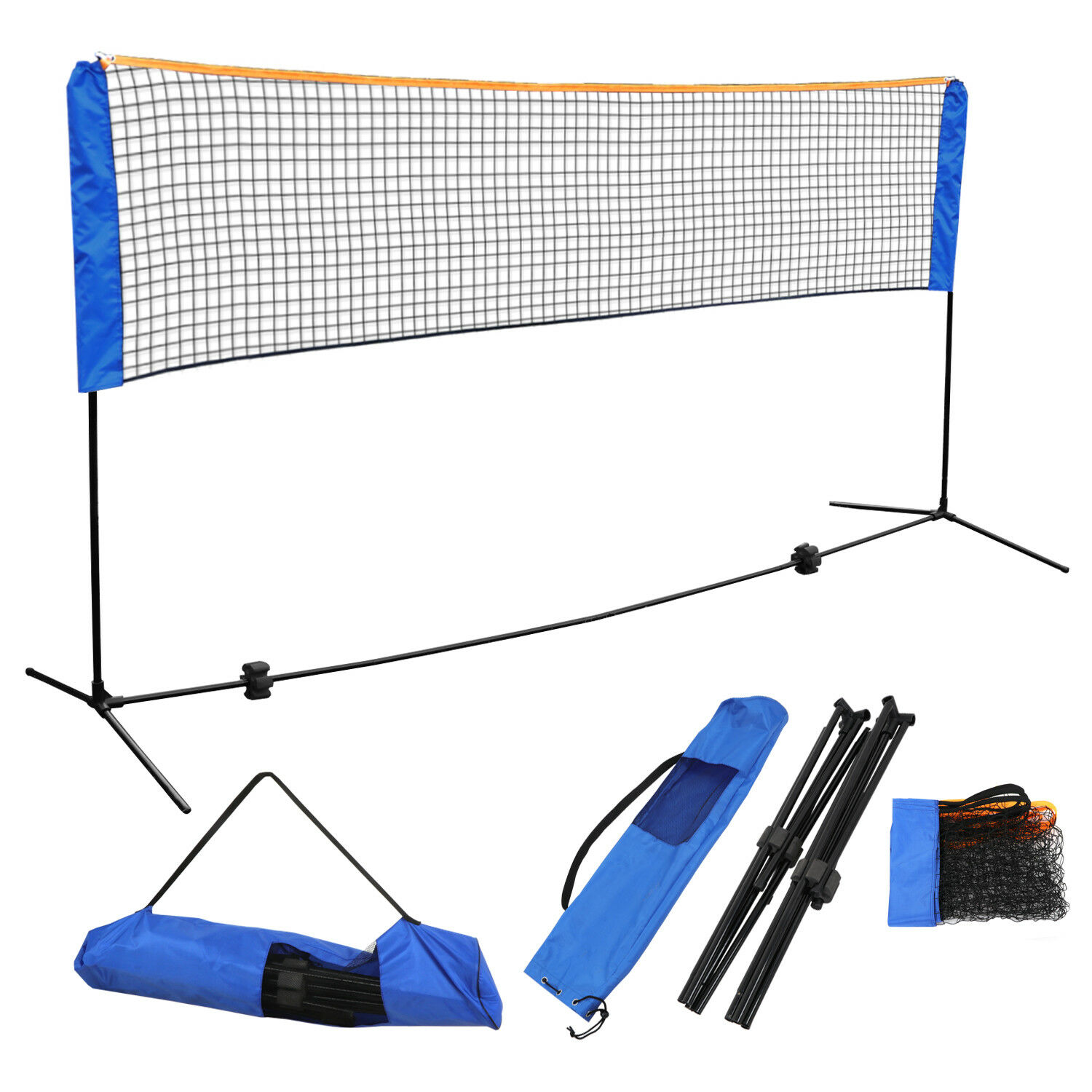 10' X 5' Badminton Volleyball Tennis Net Adjustable Height Sport Train Portable