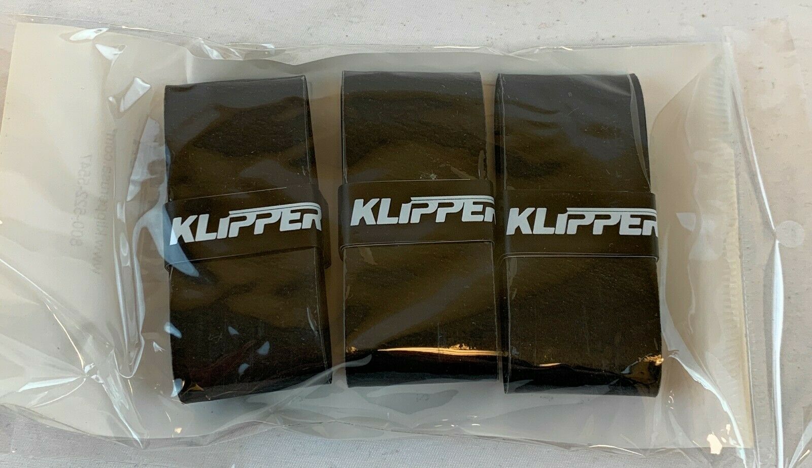 Klipper Racquet Overgrip - Tennis Racket Grip Tape 3 Pack Black