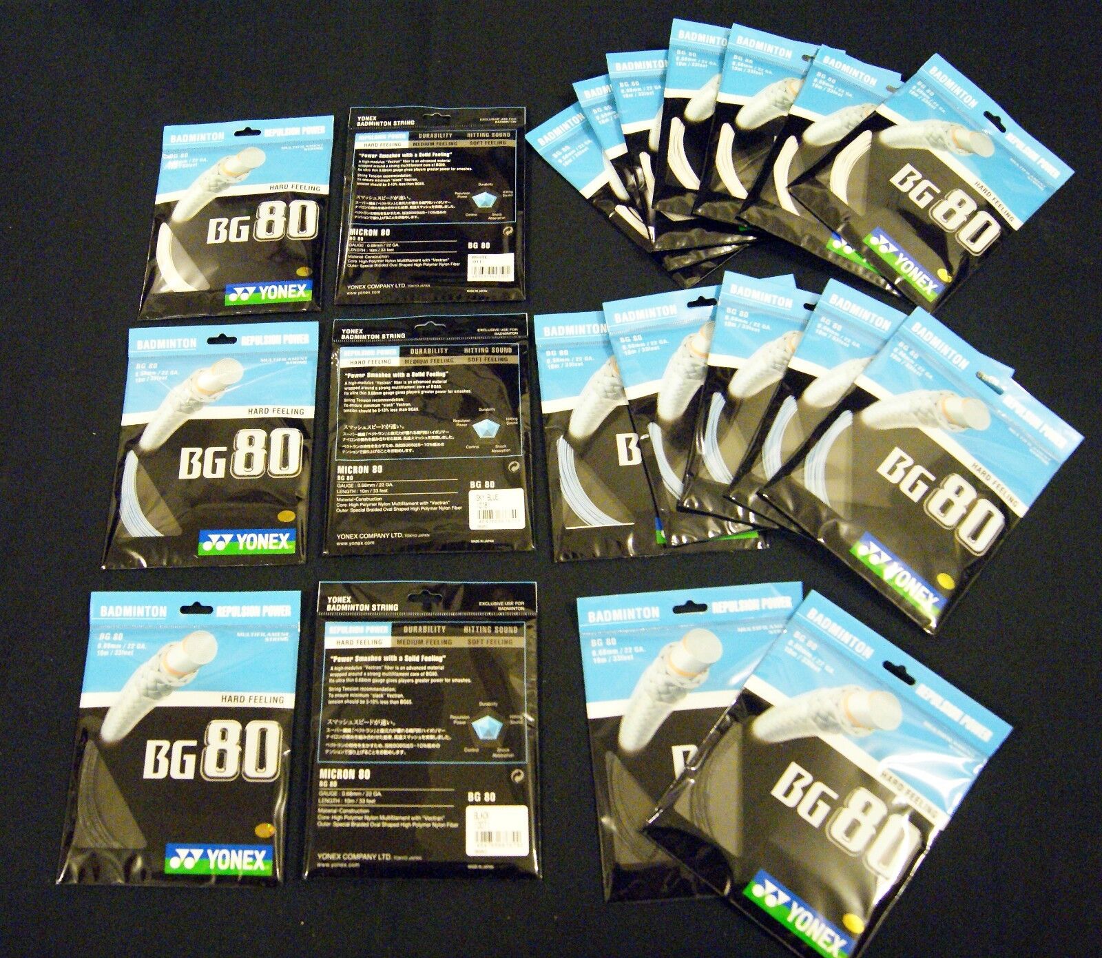 100% 20+1 Packs Of Yonex Bg 80 Badminton String Length More Than Yonex Bg80 Reel