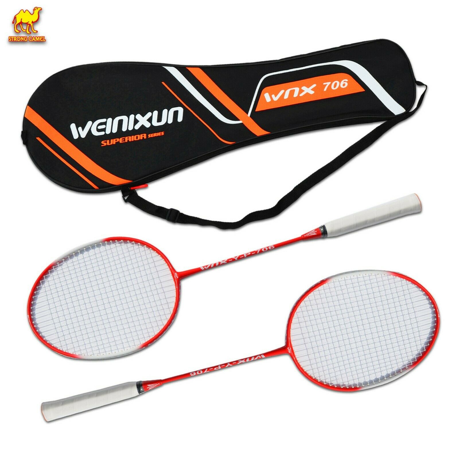 Badminton Racket Set 2 Player Team Sports Recreational Combo Set With Carry Bag