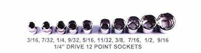 New Craftsman 10 Pc 1/4 Inch Drive Standard Sae 12 Point Shallow Socket Set