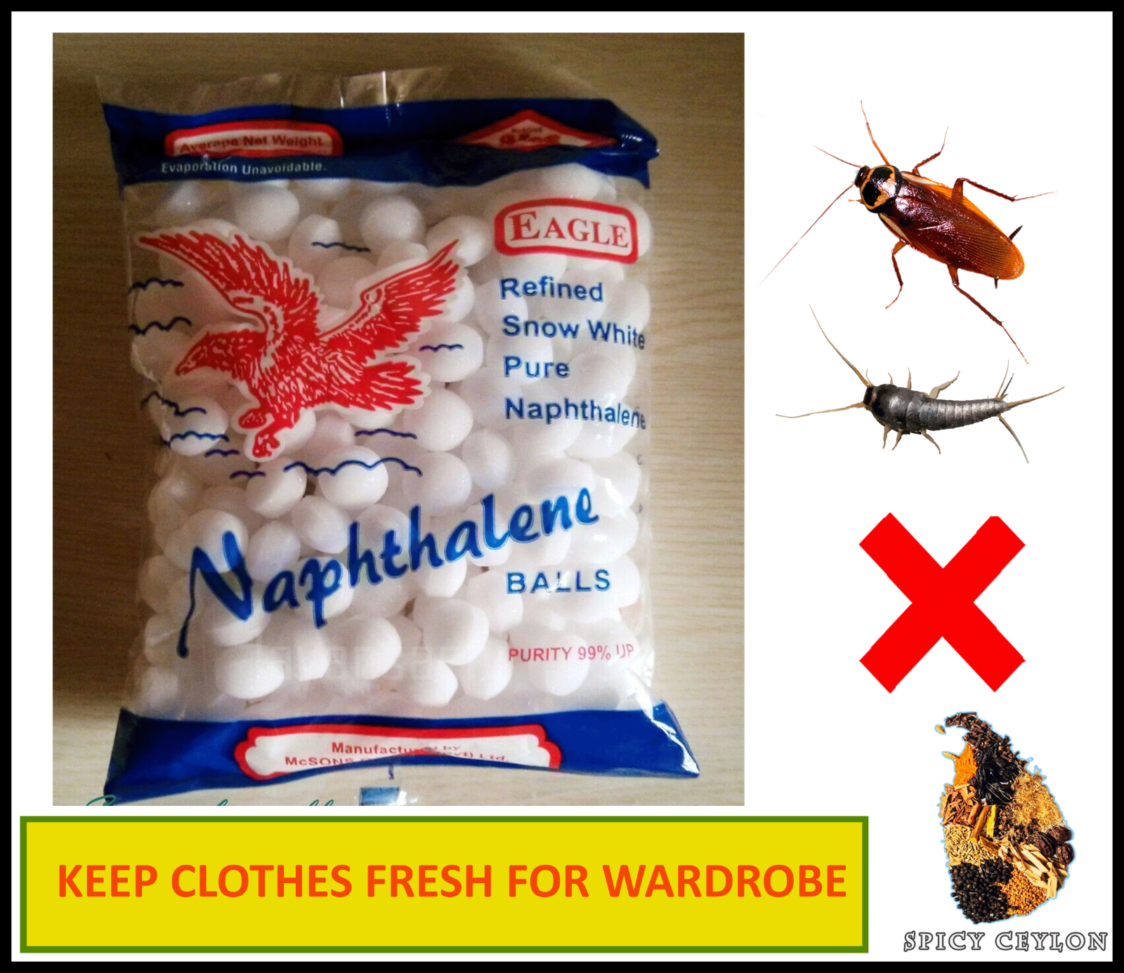 Moth Balls ( Naphthelene Balls) Keep Clothes Fresh For Wardrobe Sri Lanka