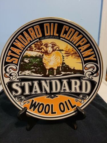 Standard Oil Company Stanfard Wool Oil Decorative Plate 1984 Vintage