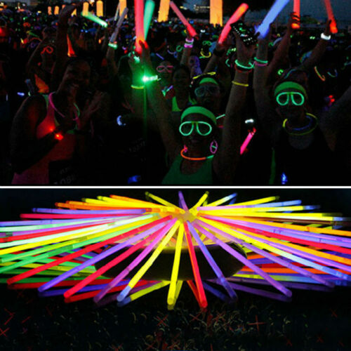10-300pcs Glow Sticks Bracelets Necklaces Neon Colours Party Favors Rave Disco