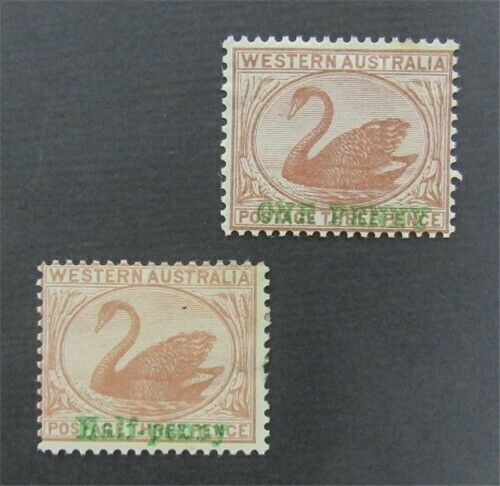 Nystamps British Australia Western Australia Stamp # 69,71 Mint Og H   G27x2014