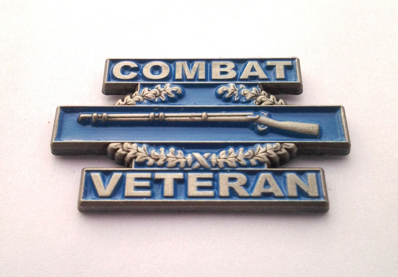 Combat Veteran (cib) Us Army Infantry (1-1/4") Military Hat Pin P62572 Ee
