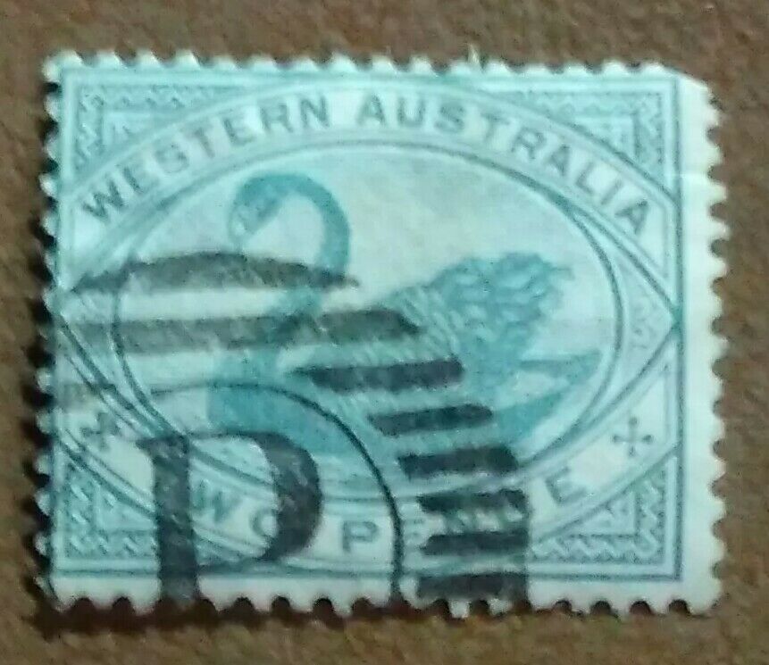 1890 Western Australia 2 Pence Swan